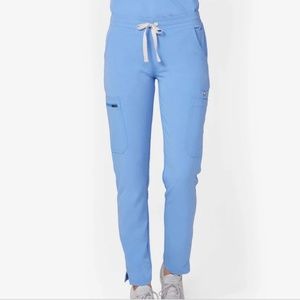 Yola skinny scrub pant in Ceil blue (FIGS) medium